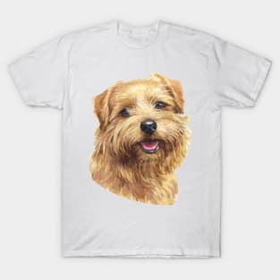 Norfolk Terrier Watercolor Art T-Shirt